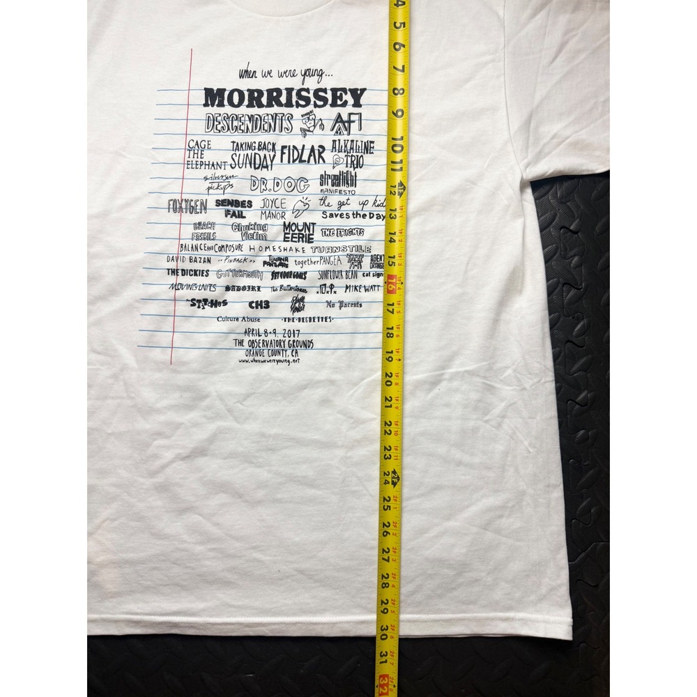 When We Were Young 2017 Festival T-Shirt Morrissey Descendents AFI White Large - Picture 6 of 7